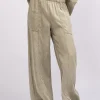 Wide-Leg Hose mit elastischem Bund
