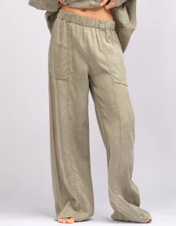 Wide-Leg Hose mit elastischem Bund