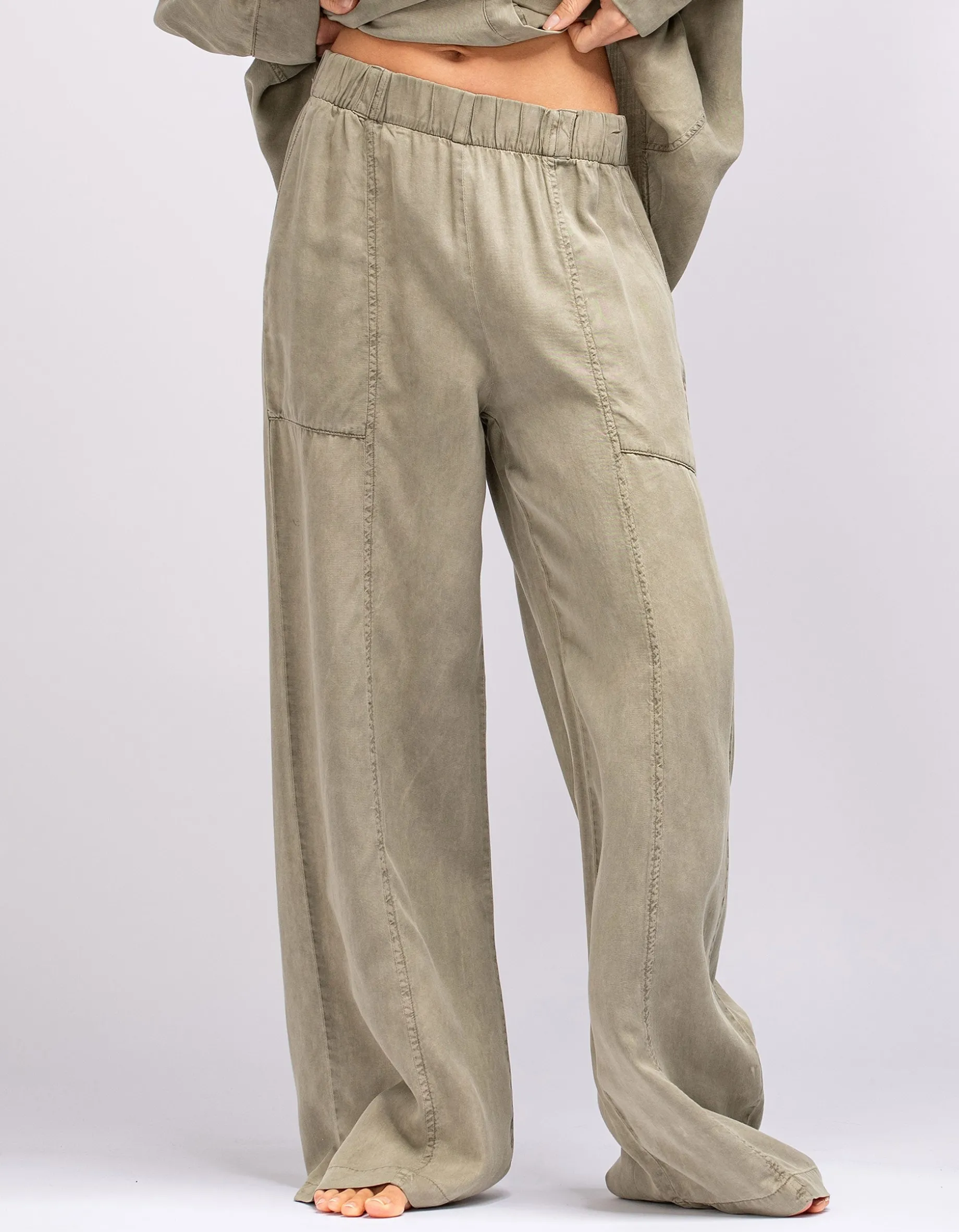 Wide-Leg Hose mit elastischem Bund