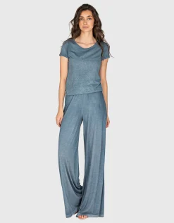 Wide-Leg Hose mit elastischem Bund