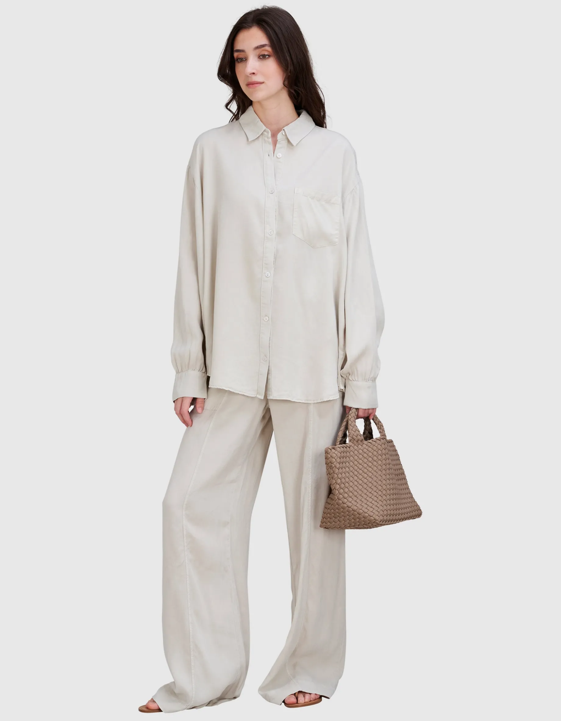 Wide-Leg Hose mit elastischem Bund
