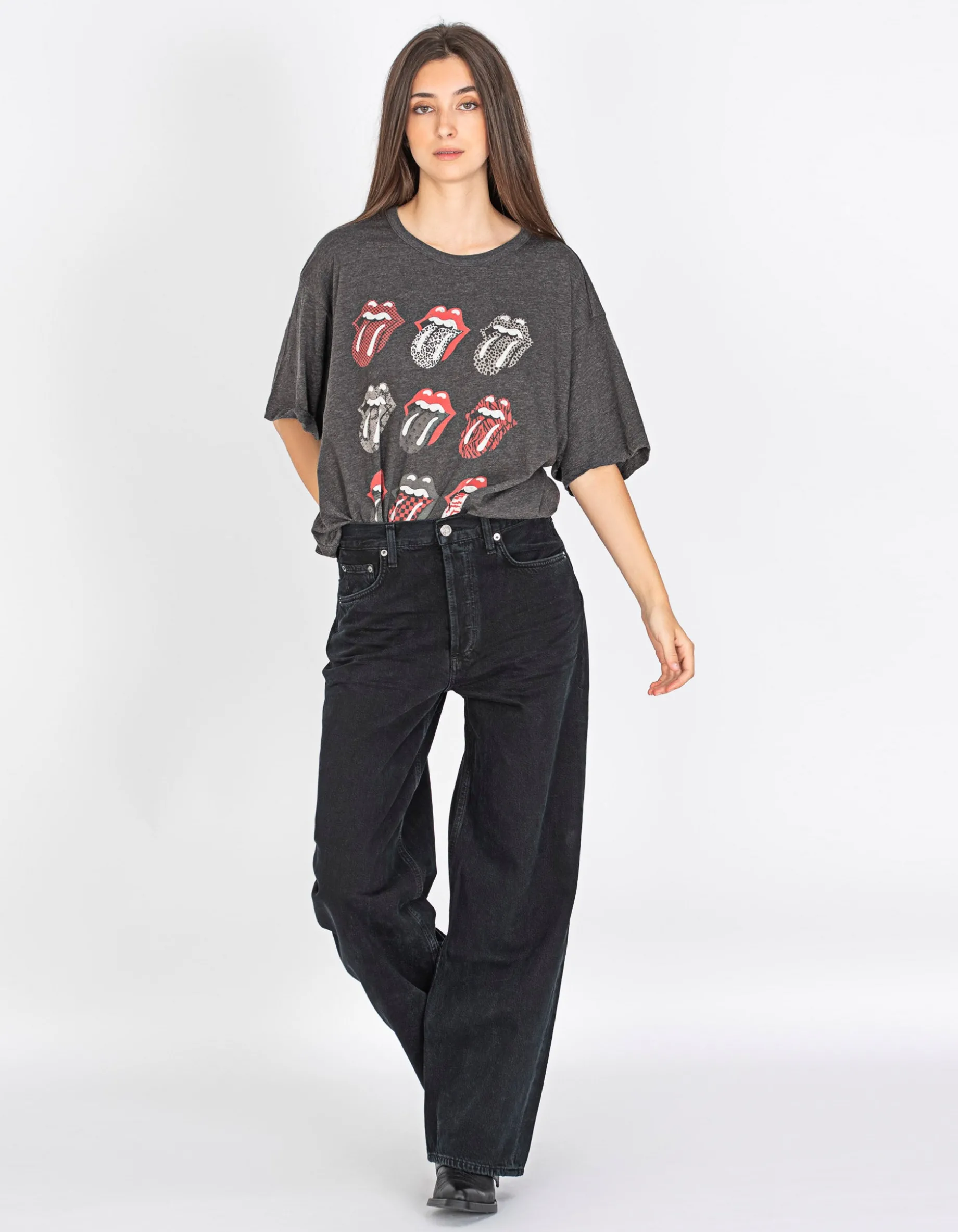 Wide-Leg Jeans Low Slung Baggy
