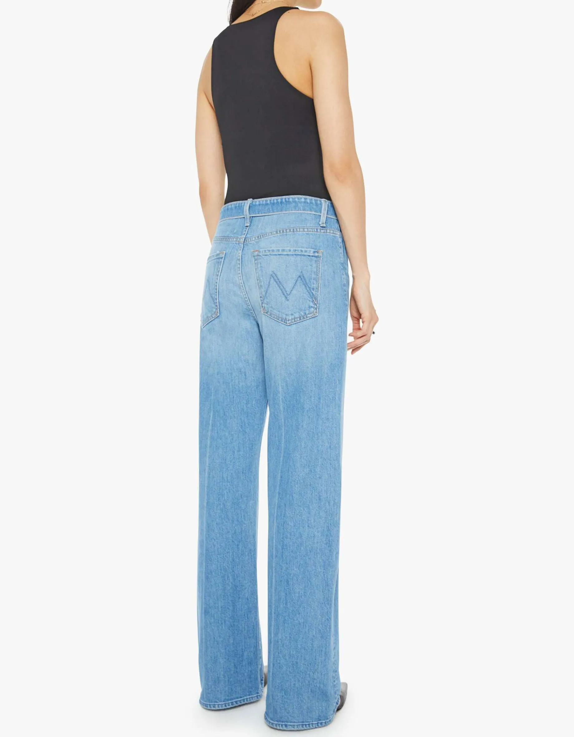 Wide-Leg Jeans mit Bundumschlag