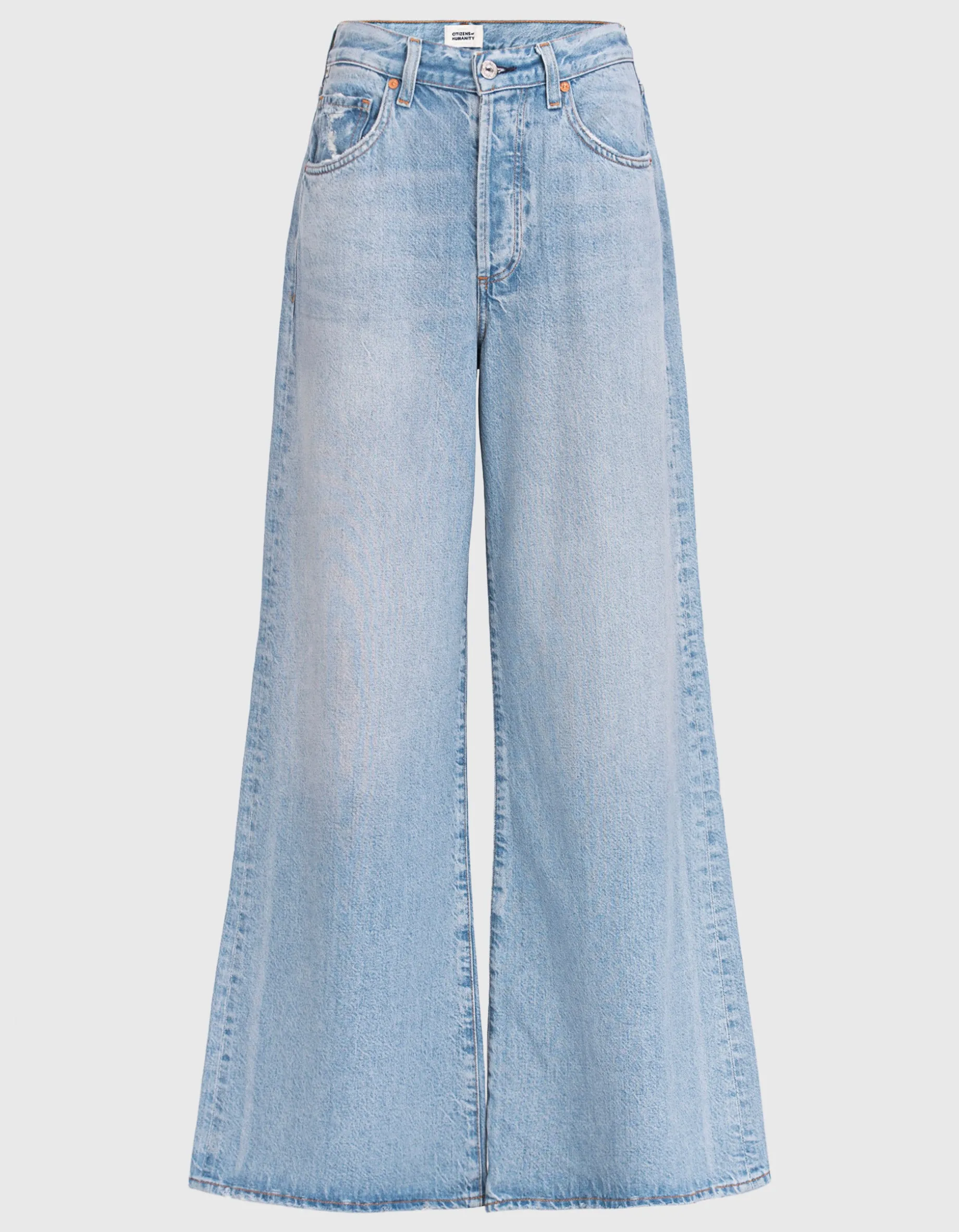 Wide-Leg Jeans mit Destroyed-Details