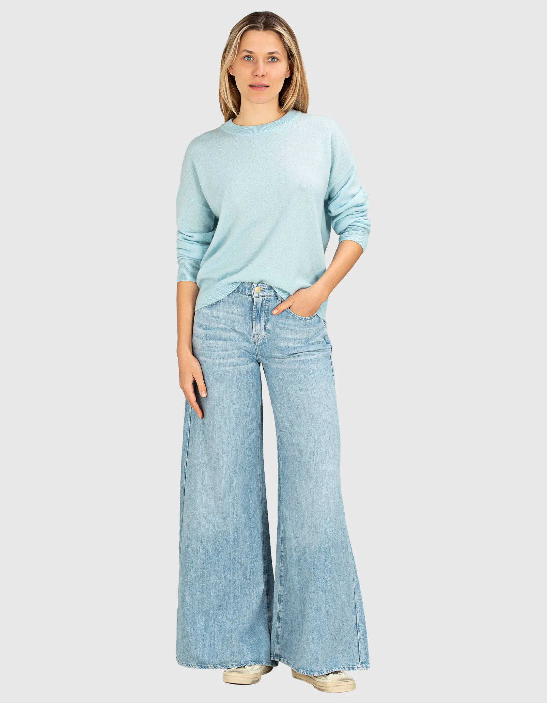 Wide-Leg Jeans Willow mit Leinen-Anteil