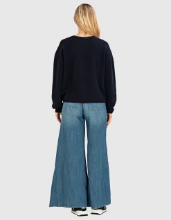 Wide-Leg Jeans Willow mit Leinen-Anteil