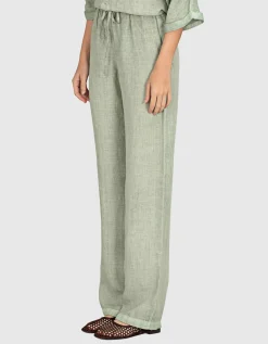 Wide-Leg Leinenhose