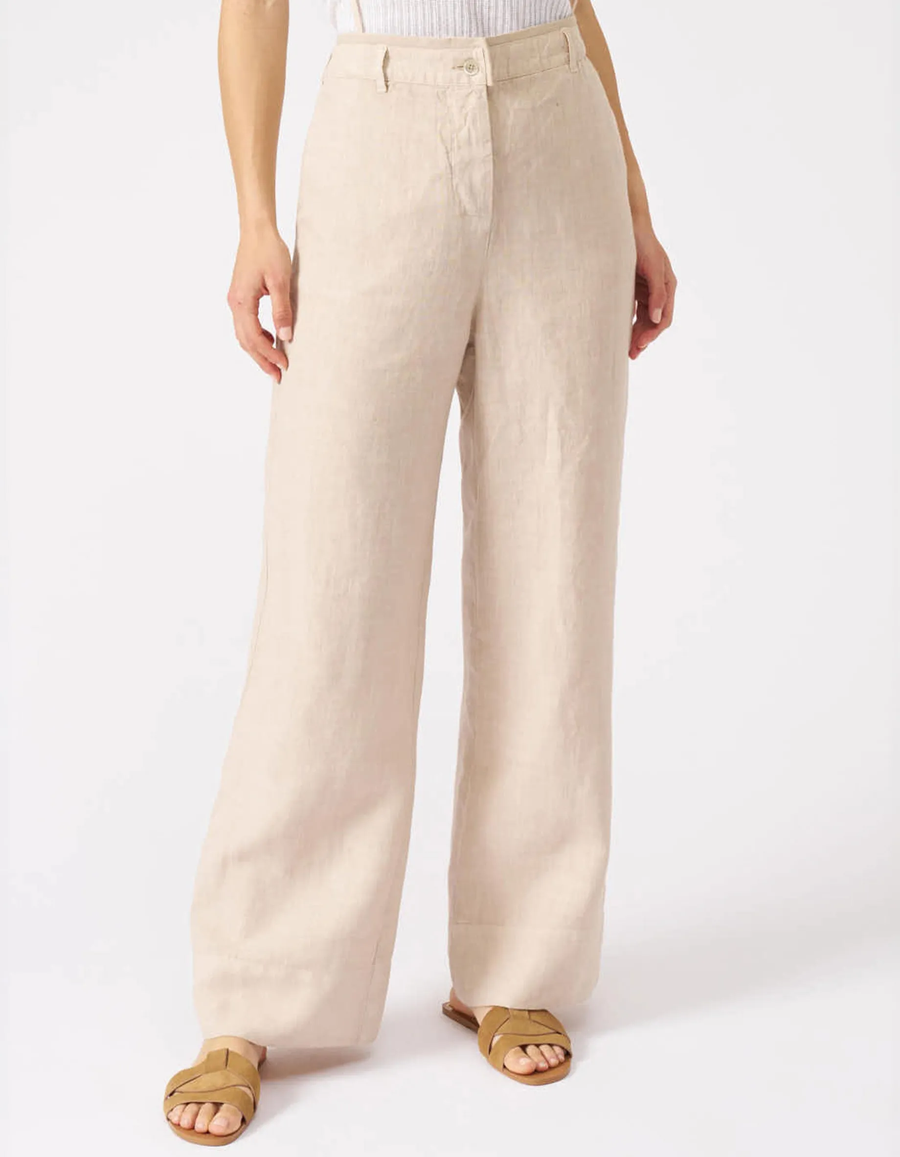 Wide-Leg Leinen-Hose
