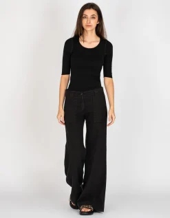Wide-Leg Leinen-Hose