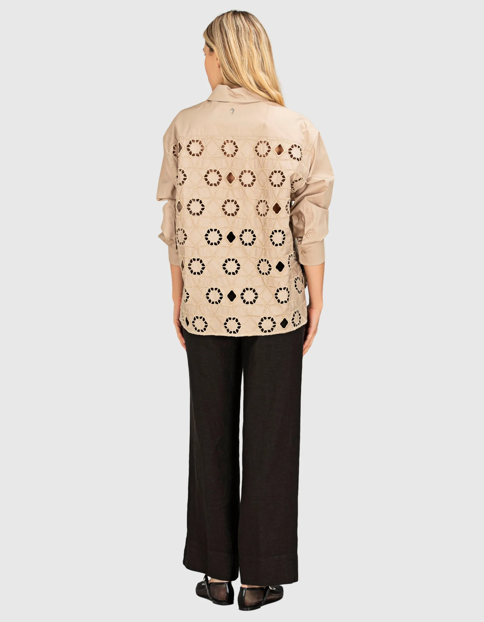 Wide-Leg Leinen-Hose