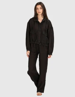 Wide-Leg Leinen-Hose