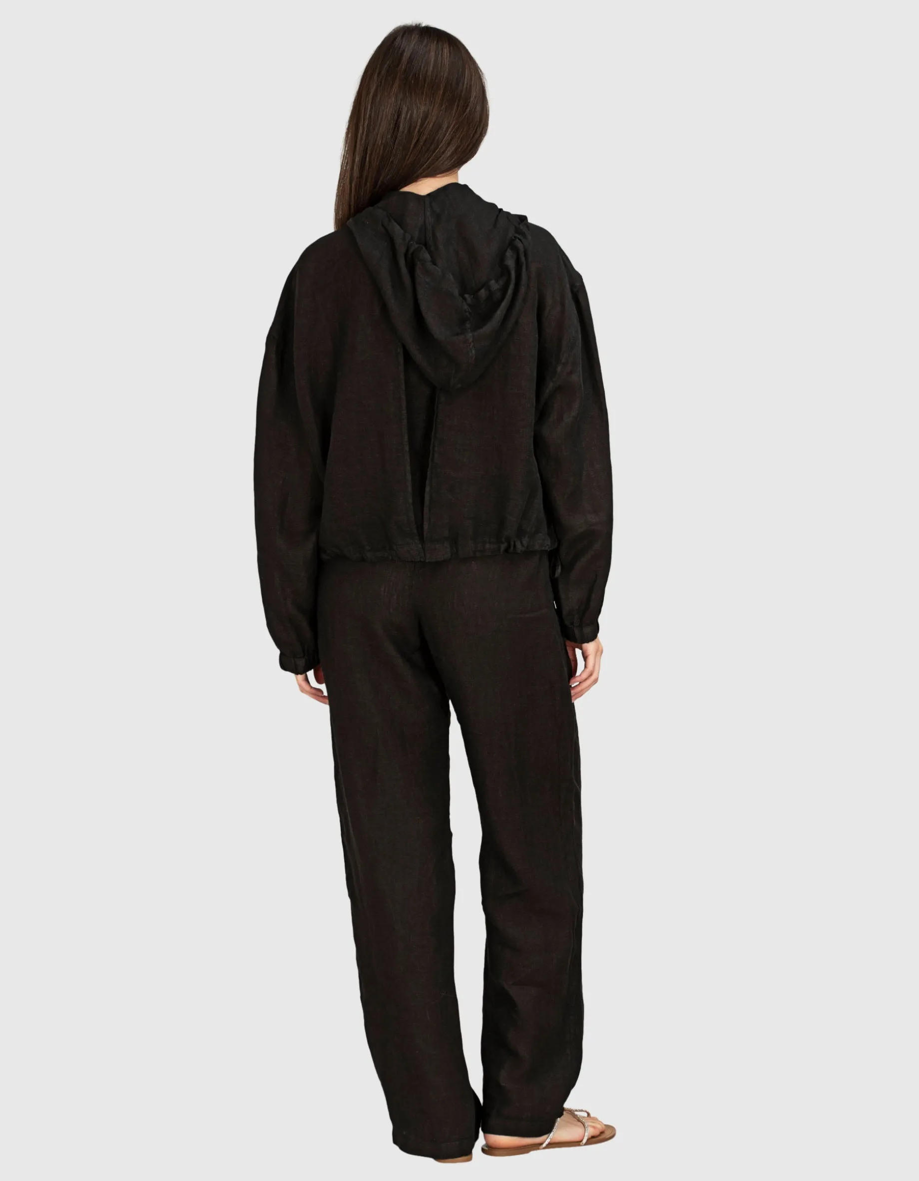 Wide-Leg Leinen-Hose