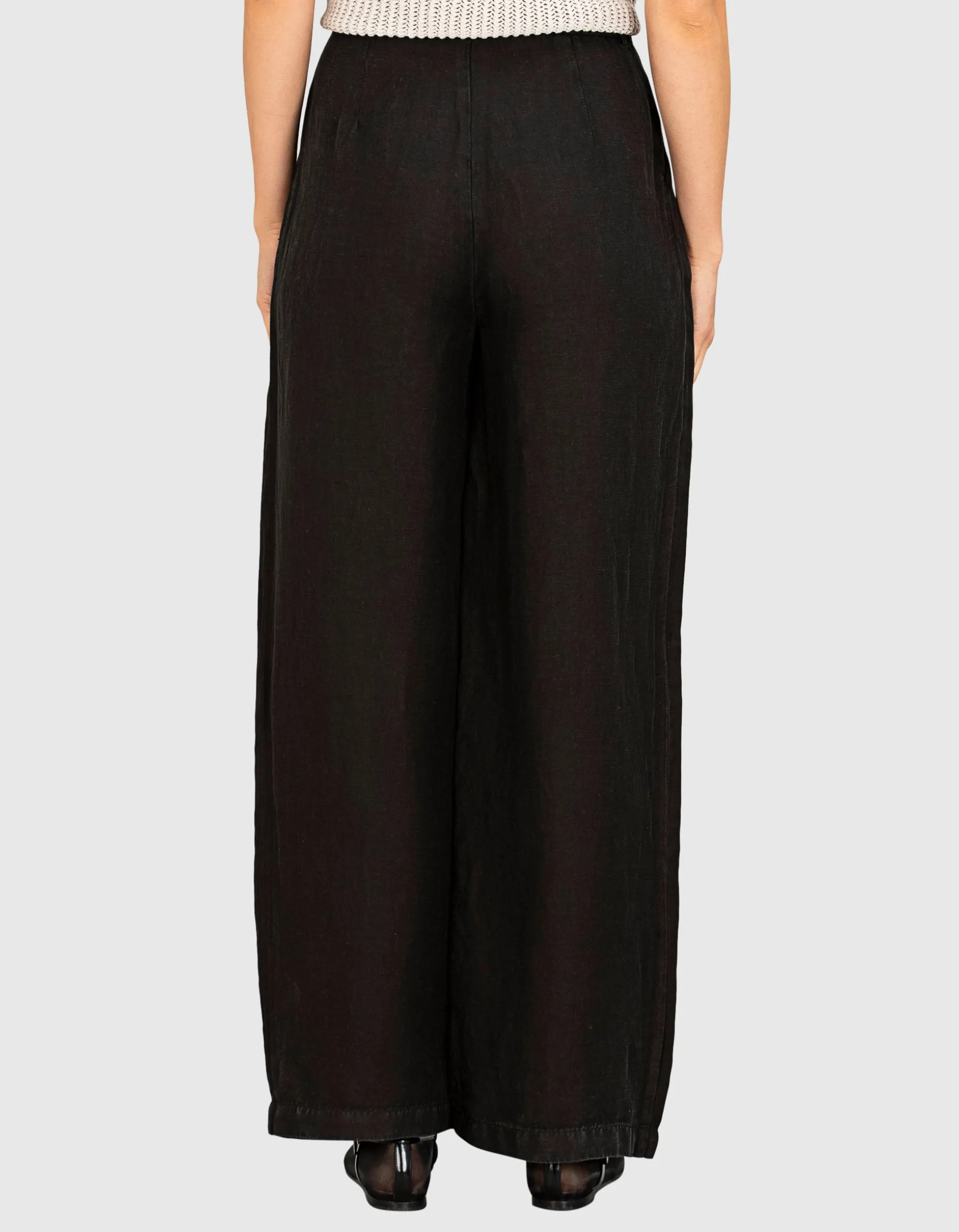 Wide-Leg Leinen-Mix Hose