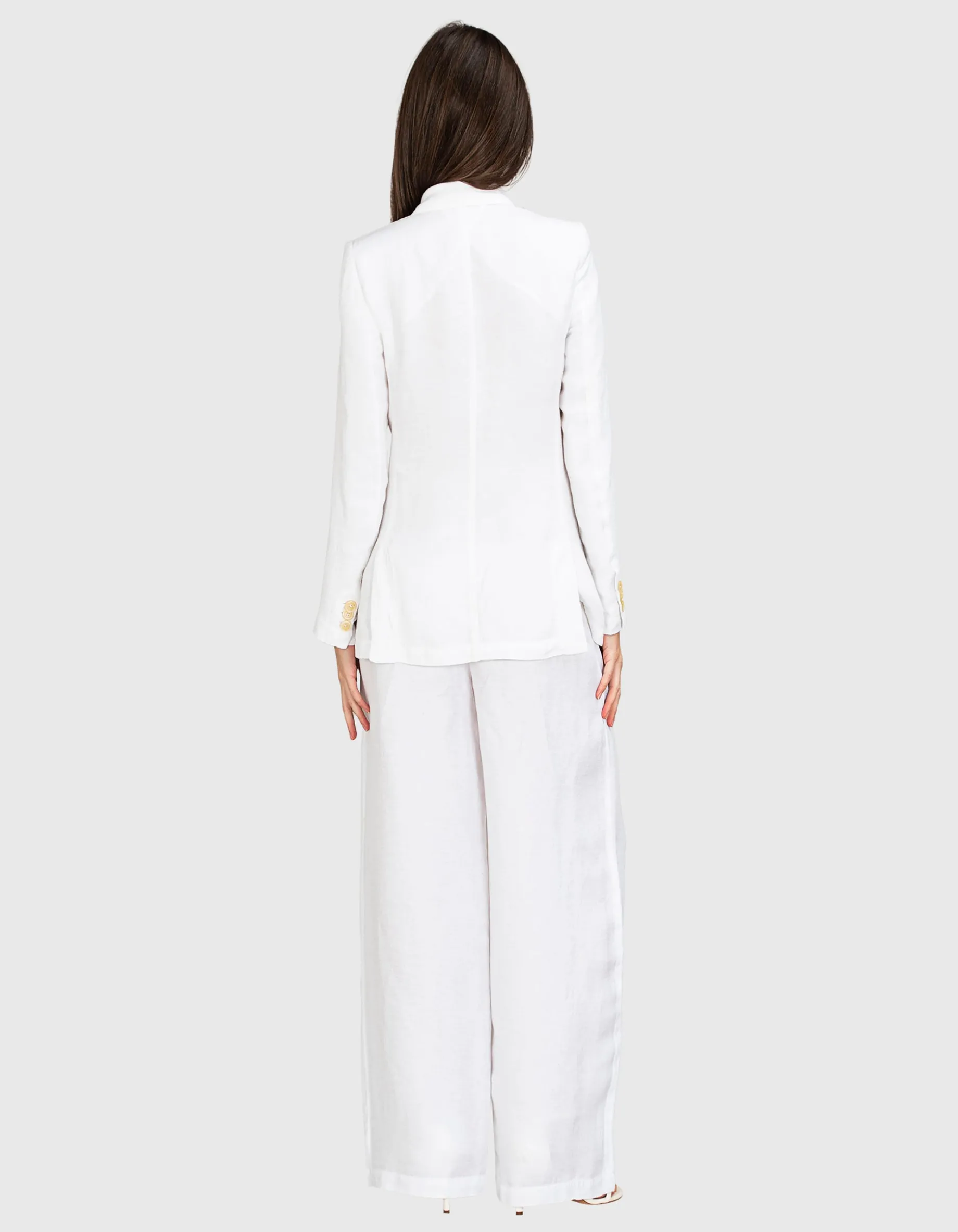 Wide-Leg Leinen-Mix Hose