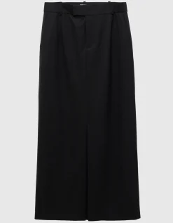 Wide-Leg Satin-Hose