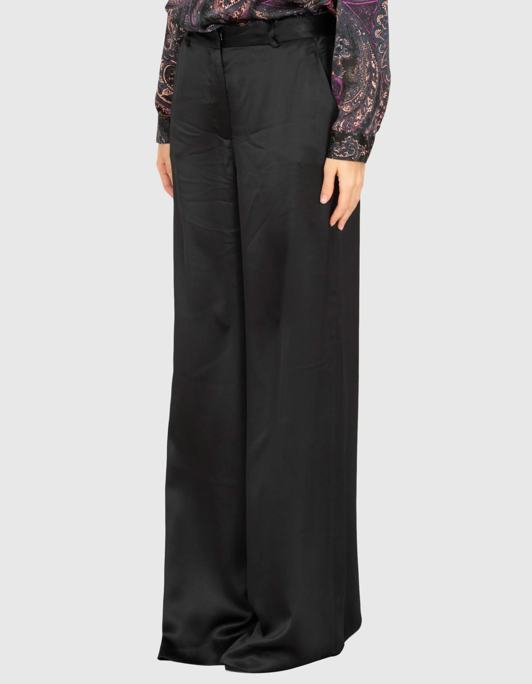Wide-Leg Seiden-Hose