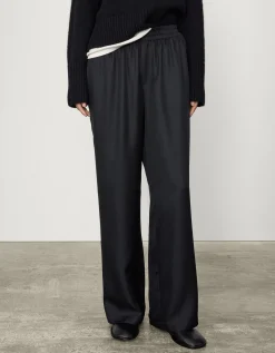 Wide-Leg Seiden-Hose