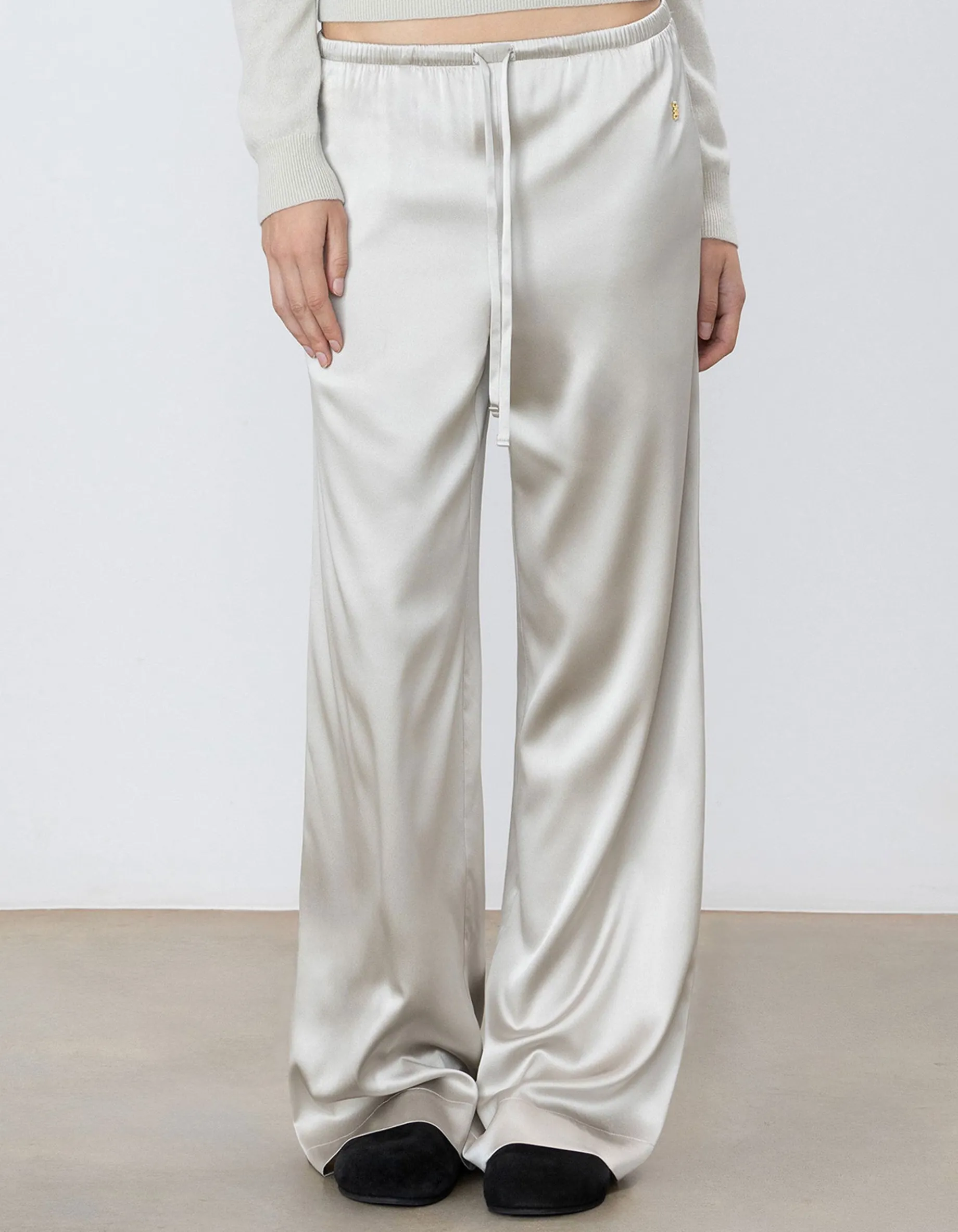 Wide-Leg Seiden-Hose Brody