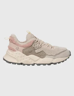 Wildleder-Sneaker mit Teddy-Fell