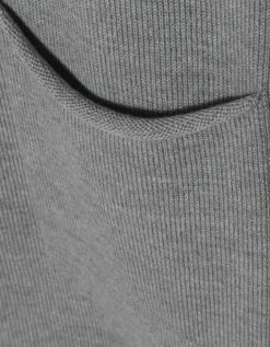 Woll-Cardigan mit aufgerolltem Saum