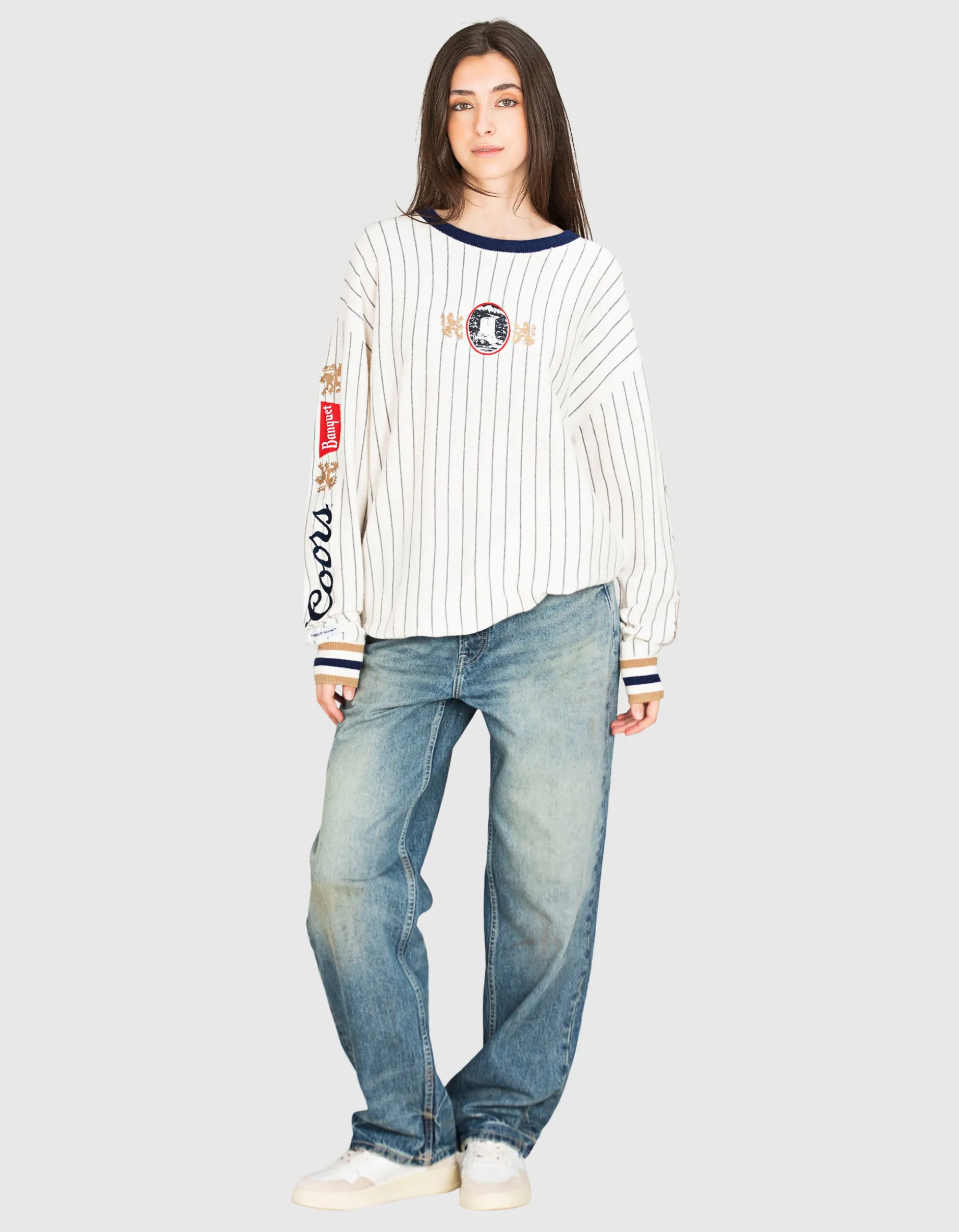 Woll-Kaschmir-Mix Pullover mit Stickereien