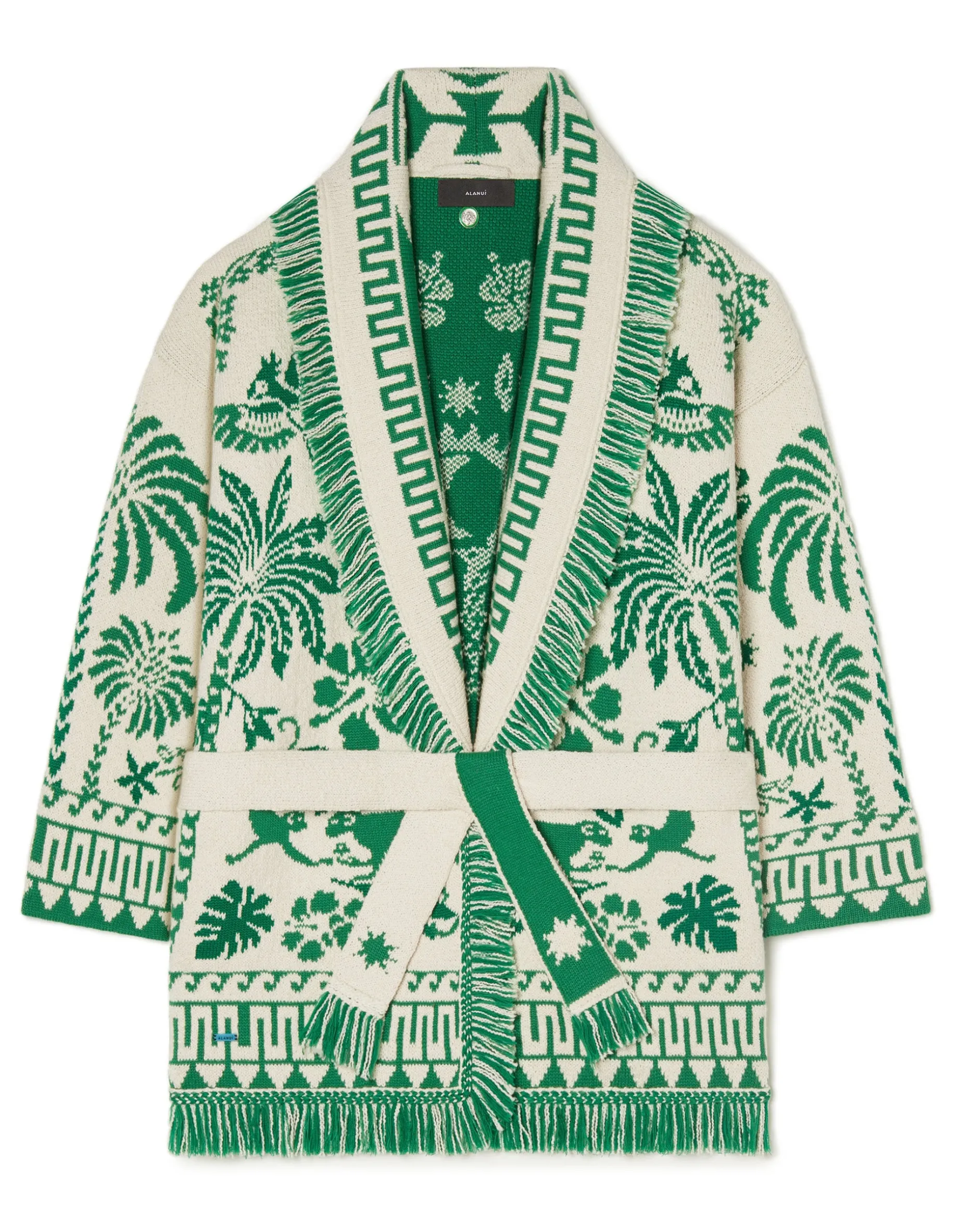 Woll-Mix Cardigan mit Bindegürtel