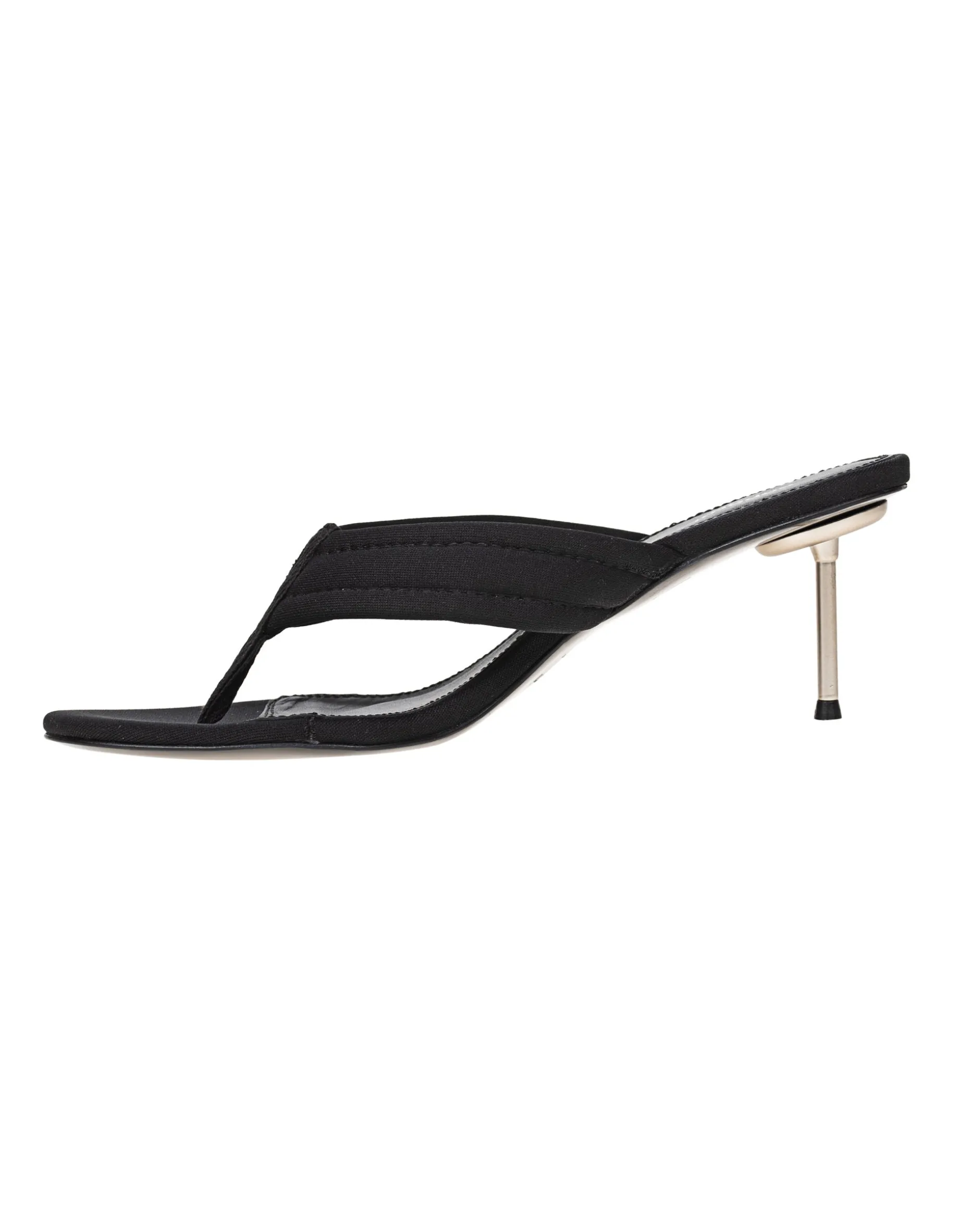 Zehen-Sandalette mit Label-Emblem