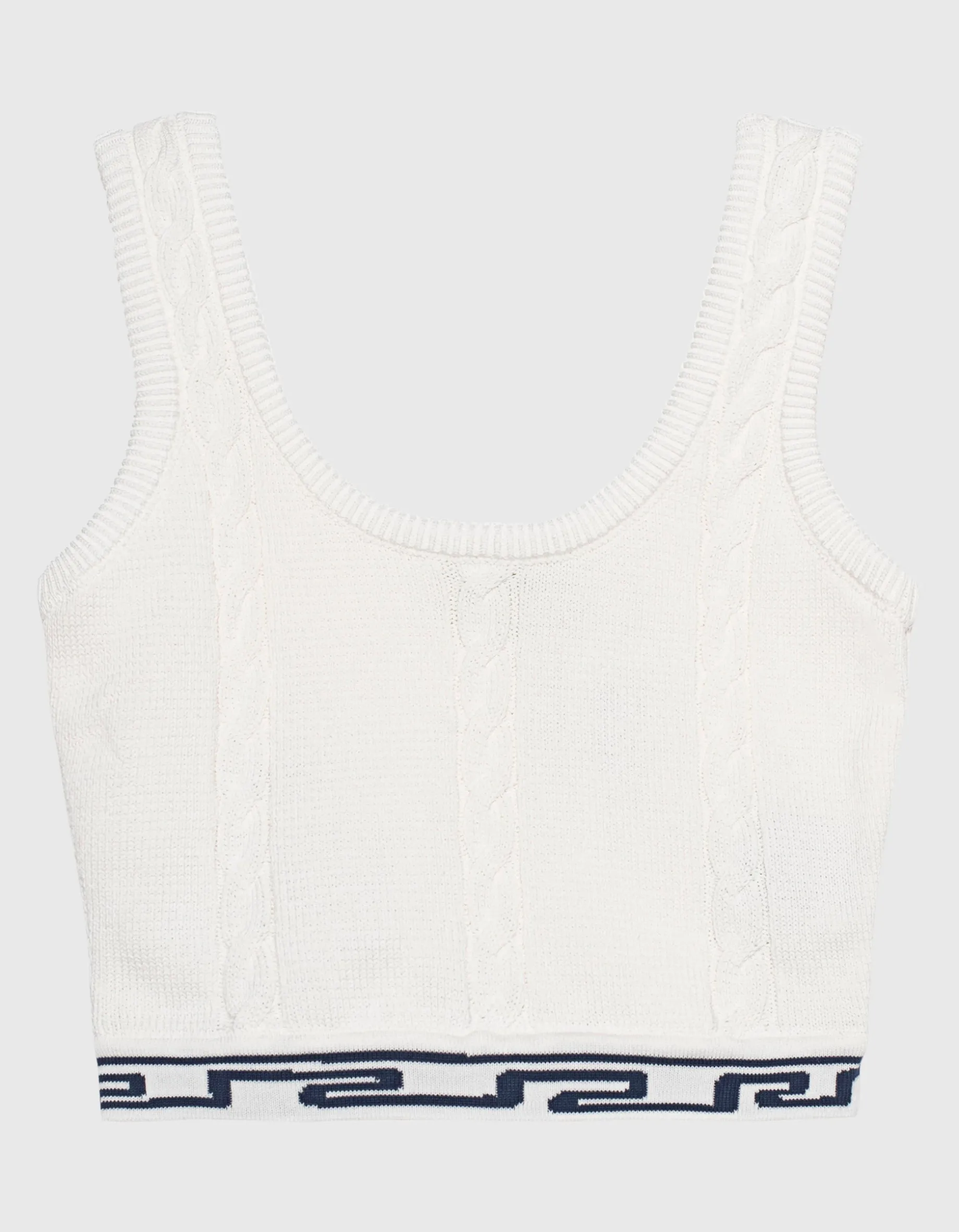 Zopfstrick-Crop-Top