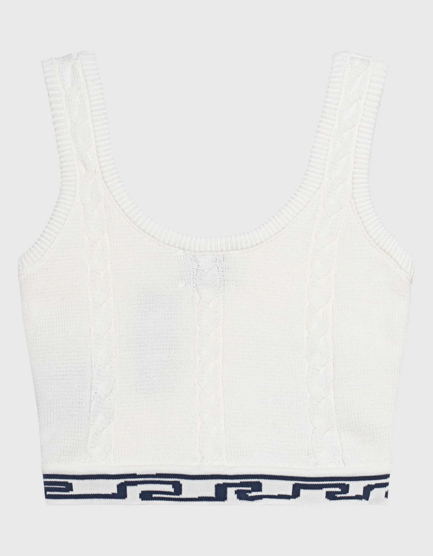 Zopfstrick-Crop-Top